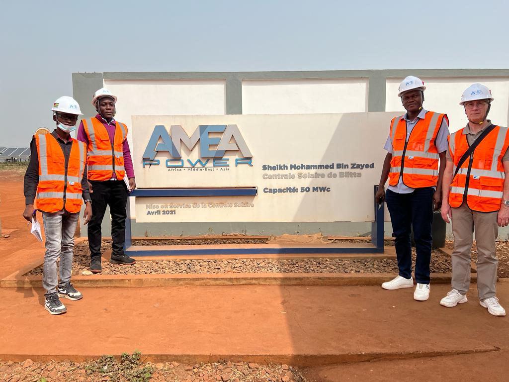 Visit of Blitta solar farm, panel inspection